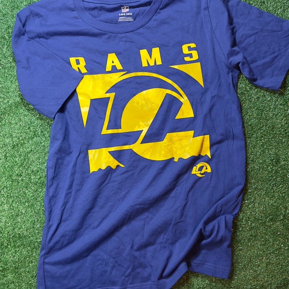 Blue and Yellow Los Angeles Rams Fan NFL T-Shirt